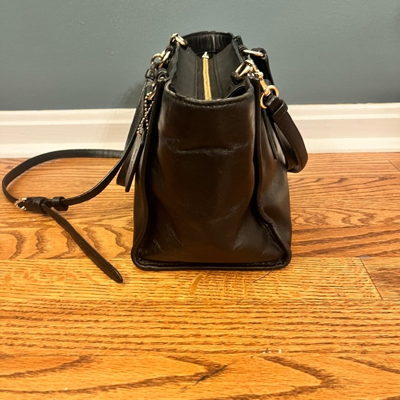 Coach Mini Crosby Carryall Handbag Black Leather Logo 33537 - Picture 4 of 16